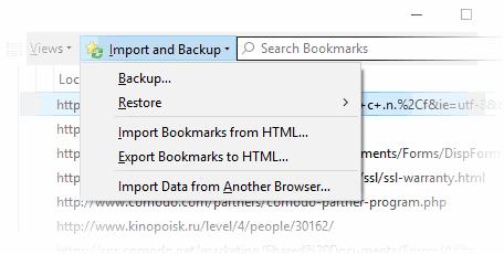 Export bookmarks Restore from backup To import bookmarks from Microsoft Edge and