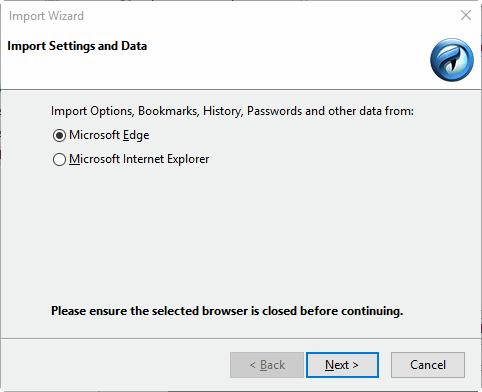 Bookmarks' Click the 'Import and Backup' Select 'Import Data from Another Browser'.