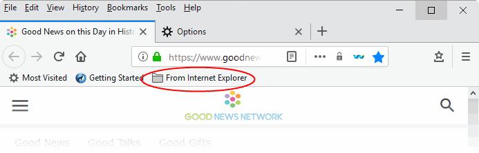 Bookmarks from the other browsers will now be available in Comodo IceDragon in a folder named 'From Internet Explorer' or 'Microsoft Edge'.
