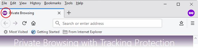 top-right while in 'Private Browsing' mode: Tracking Protection Turn tracking protection on to block website elements