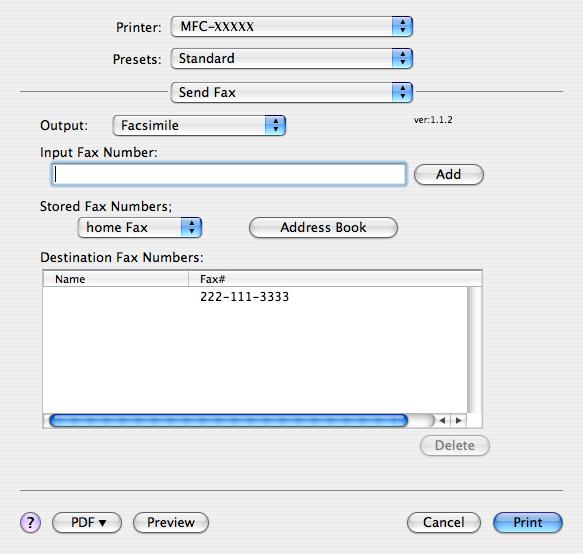 Printing and Faxing e Enter a fax number in the Input Fax Number box, and then click Print to send the fax.