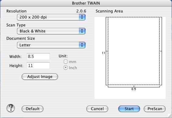 10 Scanning 10 Scanning from a Macintosh 10 The Brother machine software includes a TWAIN Scanner driver for Macintosh.