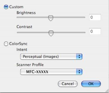 Scanning Adjusting the Image 10 Brightness Adjust the setting (-50 to 50) to get the best image. The default value is 0, representing an average, and is usually suitable for most images.