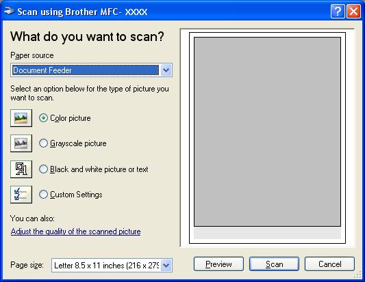 Scanning Scanning a document using the WIA driver (For Windows XP/Windows Vista ) 2 WIA compliant 2 2 For Windows XP/Windows Vista you can choose Windows Image Acquisition (WIA) when scanning images.