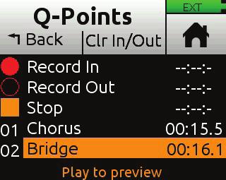 User Guide To set a cue as a Play In, Record In/Out, or Stop point: 1. From the Q-List, select a cue. 2. Tap Set As. 3.