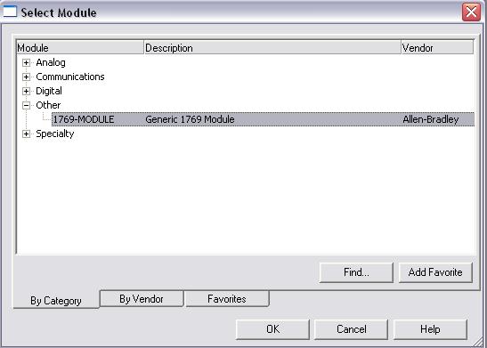 Navigate the tree view in the Controller Organizer window pane and right click on the CompactBus Local item