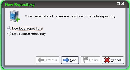 Repository (1) When you launch RapidMiner for the first time, it asks you to create a new Repository to store/load processes and data.