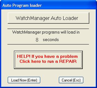 5 WatchManager Control Centre Guide The Auto Loader has a built in countdown timer which will then run the programs when this timer has expired. You can choose to bypass the timer in two ways: 1.
