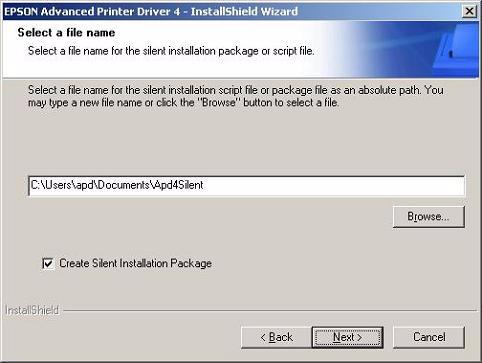 Creating a Package or Script file Create the silent installation package or the script file for the silent installation. First, confirm which APD environment to copy on the copy source computer.