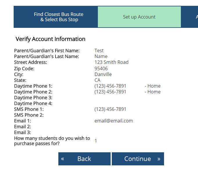 Step Seven: Verify Your Information How to Buy a RideTRAFFIX Bus Pass 2018