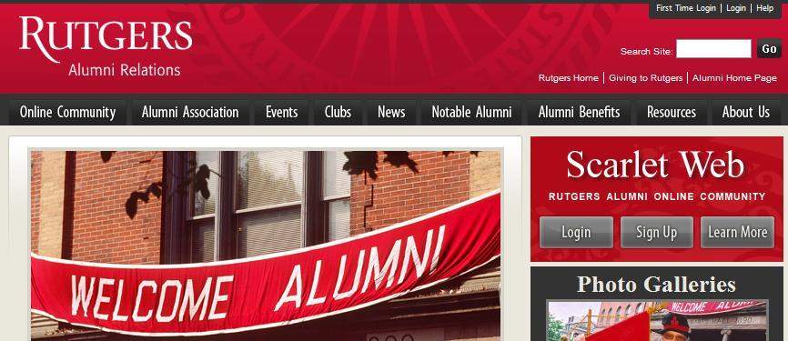 Overview www.alumni.rutgers.edu Welcome to the new official online community for Rutgers Alumni, Scarlet Web!