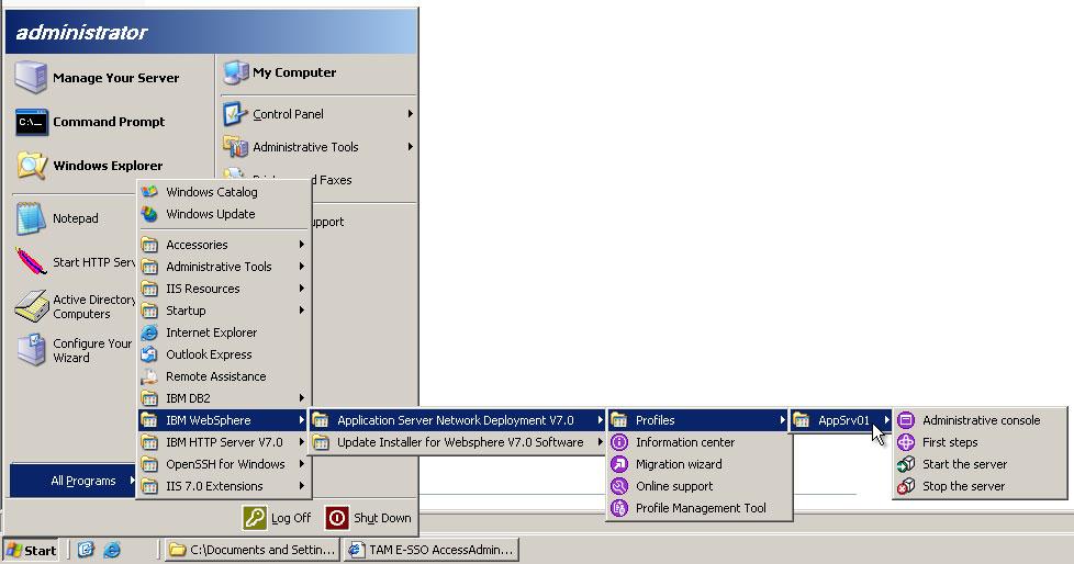 6. A status bar displays the progress of applying the user template. When the task is complete, restart WebSphere Application Server, as shown in Figure 1-25.