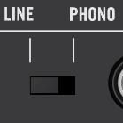 Appendix A Common Setups TRAKTOR KONTROL S4 with Turntables or CD Decks Set the LINE/PHONO Switch to PHONO The LINE/PHONO switch. On the INPUT CHANNEL B, set the LINE/PHONO switch to PHONO.