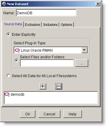 The Select Files and/or Folders dialog box closes and the New Dataset dialog box lists the files, folders, or databases that you selected. 8.
