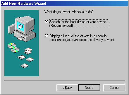 6 Chapter 2 Windows Installation Windows 98 & 98SE 1 Start your computer and Windows, and insert the included CD-ROM into your computer s CD-ROM drive.