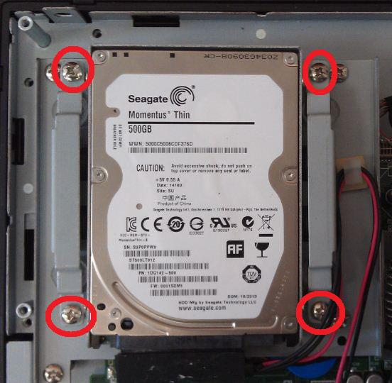 13 Fix HDD in HDD brackets 4. Replace the HDD bracket and plug in the power cable.