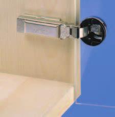 Intermat 9904 95 Opening Angle for Glass Doors Concealed glass door hinge, snap-on assembly, integrated door overlay and eccentric depth adjustment. Opening angle 95, glass door hole diameter 26 mm.
