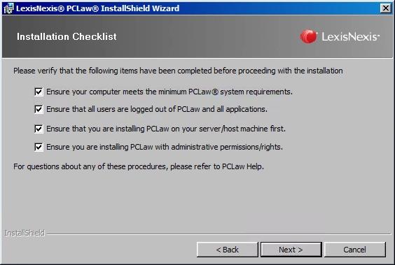 Make sure that Install SQL Server Express components with SQL Server Management Studio and PCLaw is selected and Check the box confirming that you have read the End User License Agreement. 4.