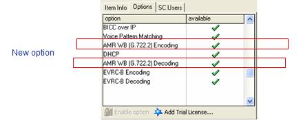 3. Requires two new option: AMR-WB Encoding and AMR-WB