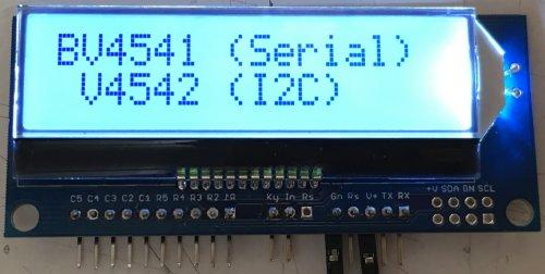 BV4543 I2C or Serial 16x2 with Keypad interface Date Firmware Revision February 2018 Preliminary 11 Feb. 2018 1.1.1 Updated how serial works 16 Feb. 2018 1.1.3 Sleep updated Introduction This is an I2C or Serial user interface for use with microcontrollers, for example the Arduino, Raspberry Pi etc.
