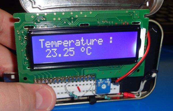 Temperature measurement system Using the same LCD Hardware, expand your work to integrate the temperature sensor LM35, and make