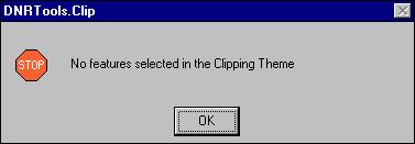 An Example Clip Step 4- Select the Clipping Theme Then specify the clipping theme by selecting the appropriate theme from the drop-down list of polygon themes in the right hand side of the form.