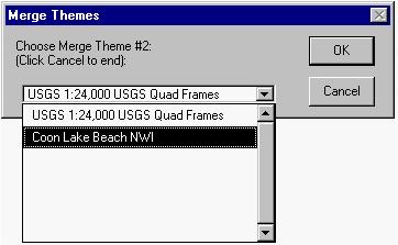 An Example MERGE Step 2 - Select the Themes to be MERGEd Keep selecting files until you have entered all desired themes.