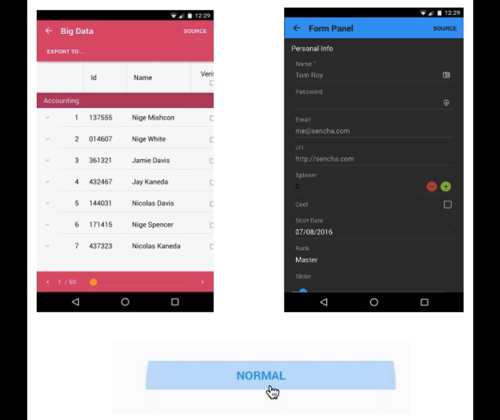 Material Theme New material theme that closely follows the Material Design spec to ensure all apps look fresh and clean on any device More than just color and