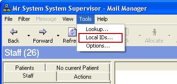 Select Messaging from the main Vision screen. 2. The Messaging menu will now be displayed; select Mail Manager. 3.