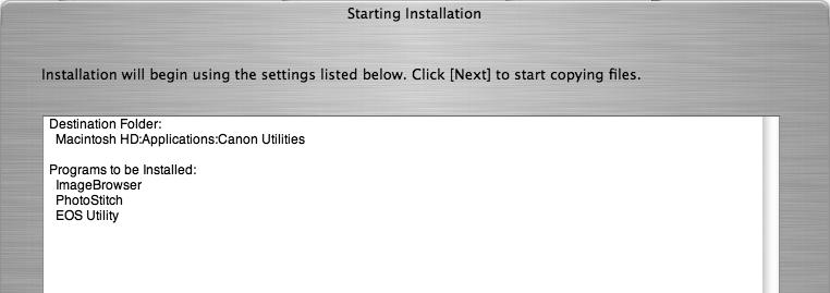 7 Review the installation settings and click [Next].