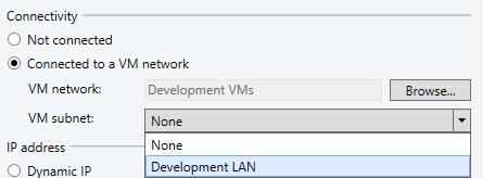 Connect to a VM network, and then click Browse. 9.