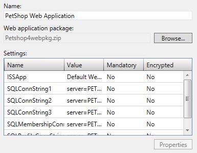16. Review the details pane. The Web Application is contained within a Web Deploy package.