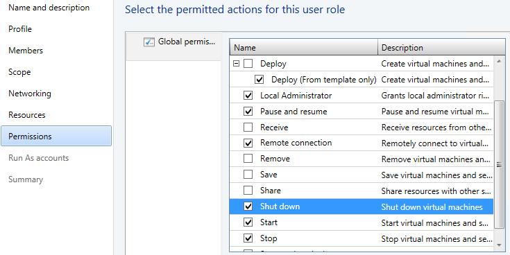 On the Permissions page, select Deploy (From template only),