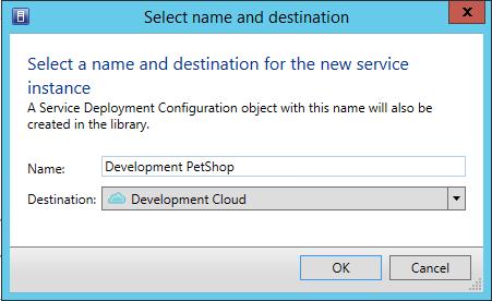 Notice, the only destination that available in the dropdown is Development Cloud. 25. Click OK. 26.