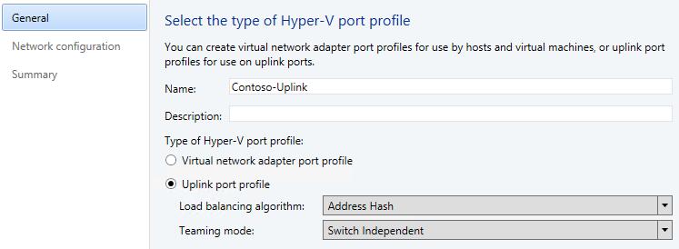 These port profiles are similar to templates, and after they are configured and applied to a particular NIC, they automatically configure that NIC with those port profile settings.