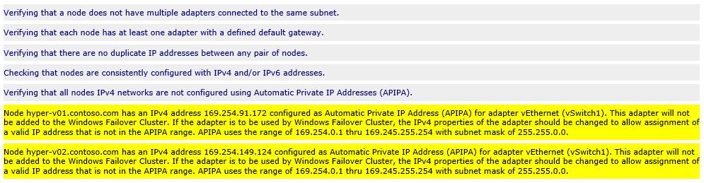 19. Click Network, then click Validate IP Configuration. 20. Scroll down until the yellow warnings about the APIPA address are displayed and review the information. 21.