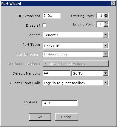 Voice Port Configuration Go to Do > Configure System > Voice Ports and double the Port Wizard (choose Yes to run the port wizard at this time If your SS430 DNIC extensions are concurrent, enter the