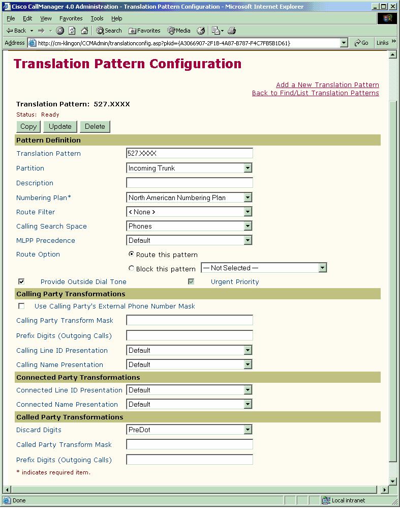 Translation Pattern for