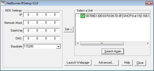 CAS-2500-01/CAS 2500-01-UL Modbus RTU Data Client Manual Page 23 of 27 To change the IP address complete the Fields and click the Set button. To set it to DHCP, simply put all fields to 0.0.0.0 and click the Set button.