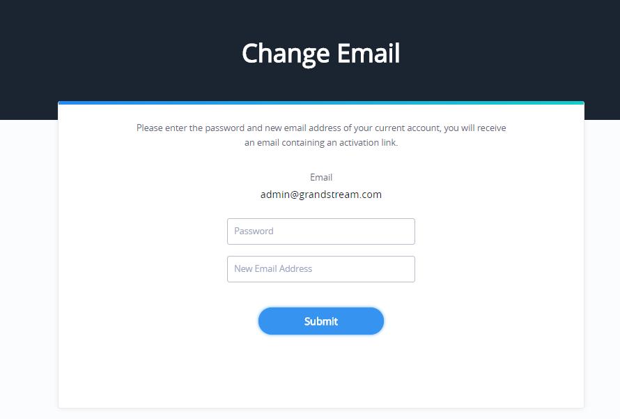 Changing Super Administrator Email To edit super admin s email address, click on Change and a new web