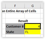 COLUMN D (the right-most column in the array of cells) will be