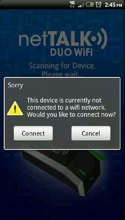 DUO WiFi Scanner Troubleshooting Tips (Android App) Problem: Smartphone is not connected to a Wi-Fi network.