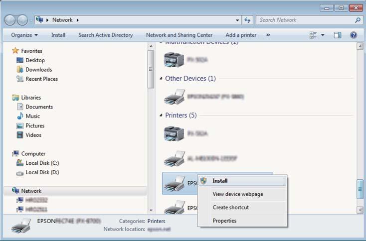 Scanning For Windows 10/Windows 8.1/Windows 8, the WSD port is set up automatically. The following is necessary to set up a WSD port. The printer and the computer are connected to the network.