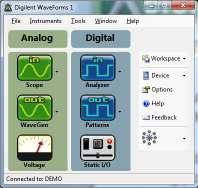 WaveForms Software for Discovery Complete, full-featured instrument interface Free