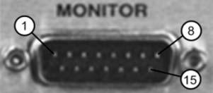 Rear Panel Connections Revision 2 3.3.2.3 MONITOR Connector (DB-15M) This interface provides the Rx constellation and analog AGC level of the selected demod.