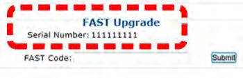 FAST Activation Procedure Revision 2 5.2.2 FAST Upgrade Do these steps to perform the CDD-880 FAST Feature upgrade: Step Task 1 Use the FAST Configuration table to view the currently installed features.
