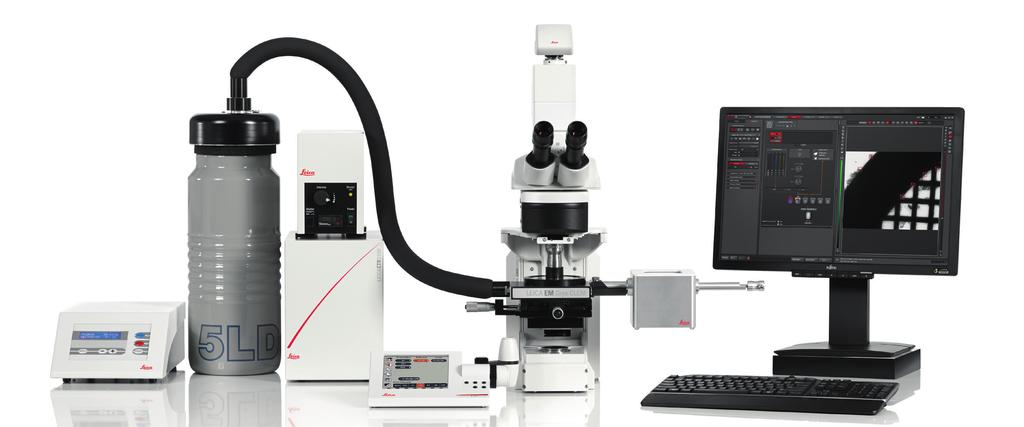 4 Leica EM Cryo CLEM The Leica EM Cryo CLEM System ensures the fast, safe, contamination-free sample transfer and loading from cryo sample preparation instruments to the Leica fix stage light