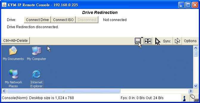 Click on the Floppy icon You will see the Driver Redirection window as below.