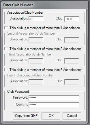 For SC clubs, Enter 82 for Association in top line and