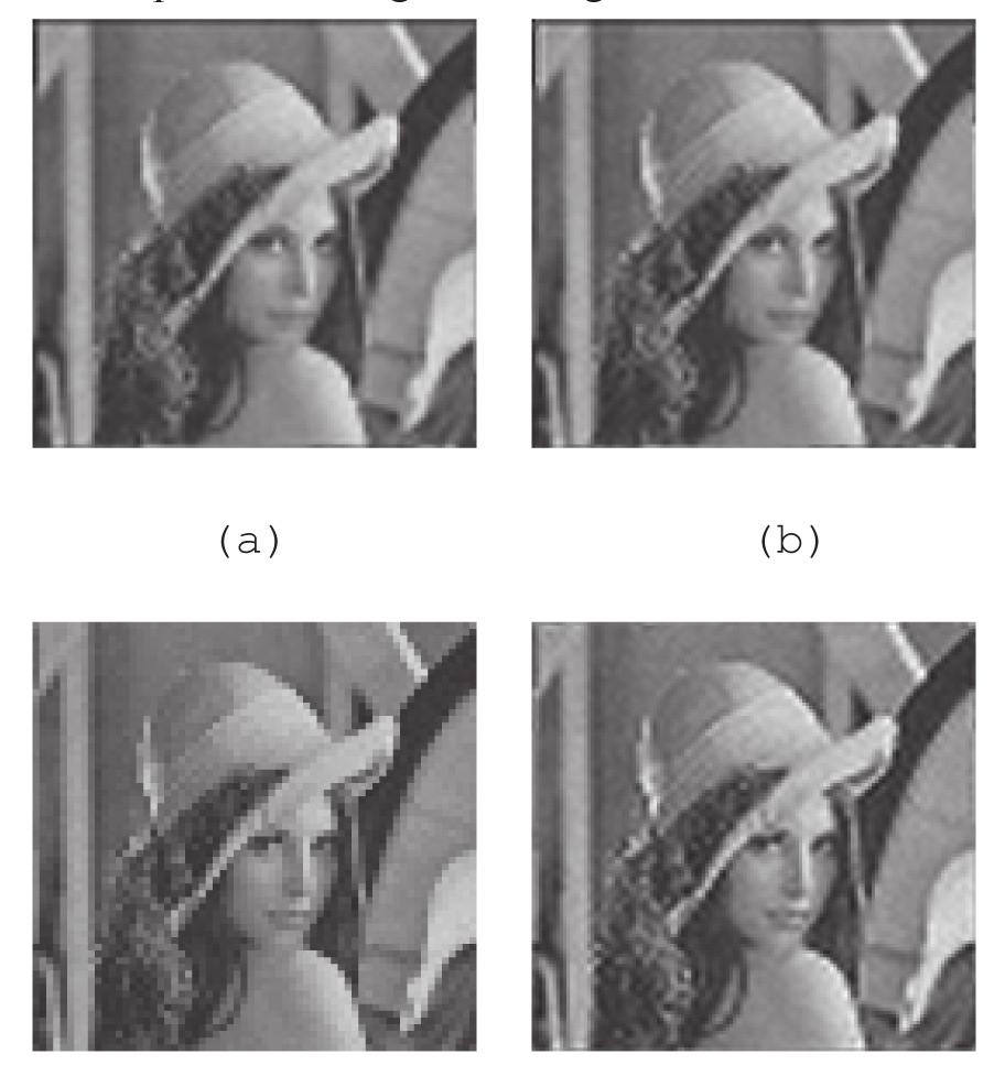 original and the LR images are illustrated in Figure 4. The LR image is then interpolated using bicubic, cubic spline, iterative regularized and inverse regularized interpolation techniques.
